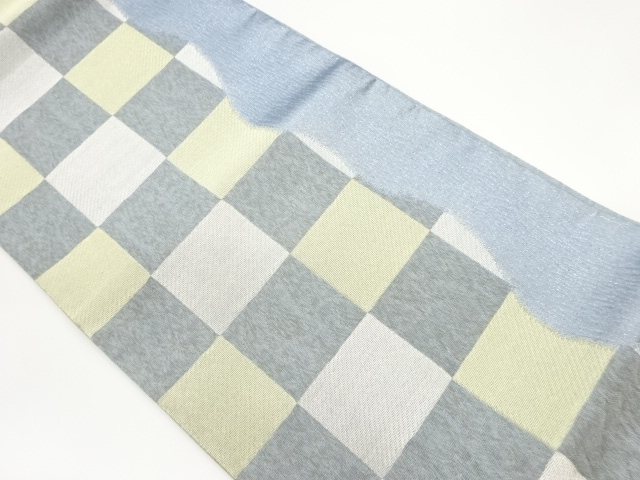 JAPANESE FUKURO OBI / WOVEN CHECKERED